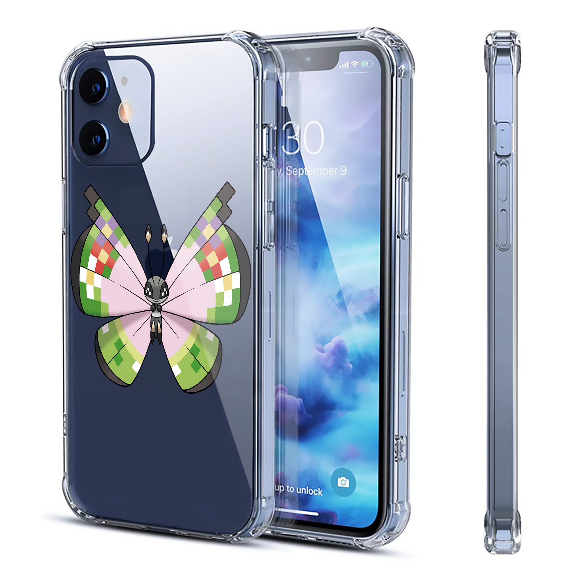 （画像用） ポケットモンスター Pokémon 【iPhone 12シリーズ対応】透明スマホケース（クリアソフトケース）